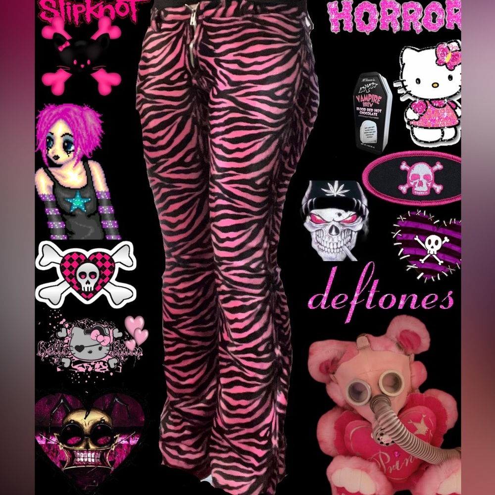 Super rare serious LA pink cheetah print pants